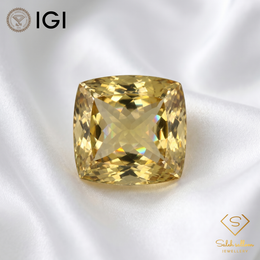 IGI Certified Extra Large Golden Citrine | 47.73 Carat Cushion Cut | Statement Luxury Gem