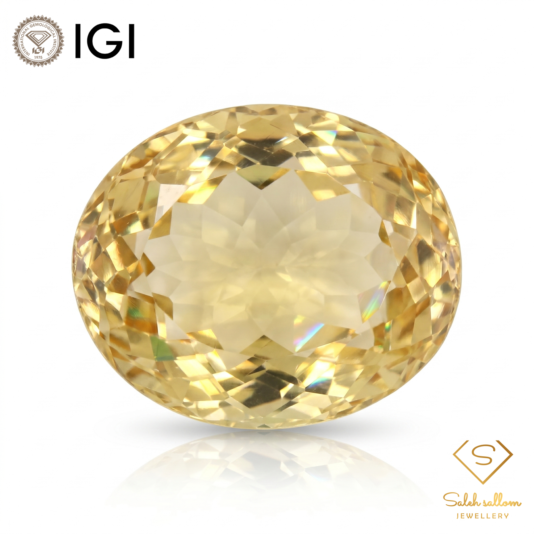 IGI Certified Bright Yellow Citrine | 6.79 Carat Oval Cut | Everyday Luxury Gem