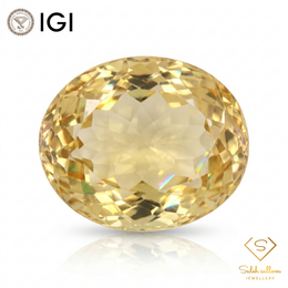 IGI Certified Bright Yellow Citrine | 6.79 Carat Oval Cut | Everyday Luxury Gem