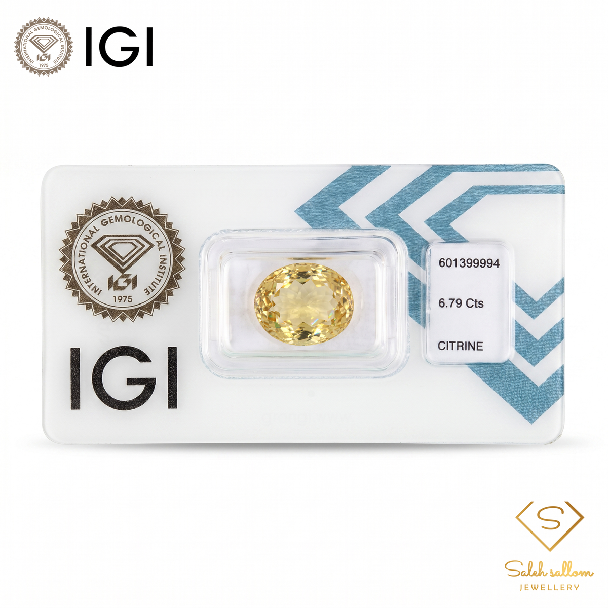 IGI Certified Bright Yellow Citrine | 6.79 Carat Oval Cut | Everyday Luxury Gem