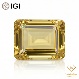 IGI Certified Golden Citrine | 42.01 Carat Emerald Cut | Collector Statement Gem