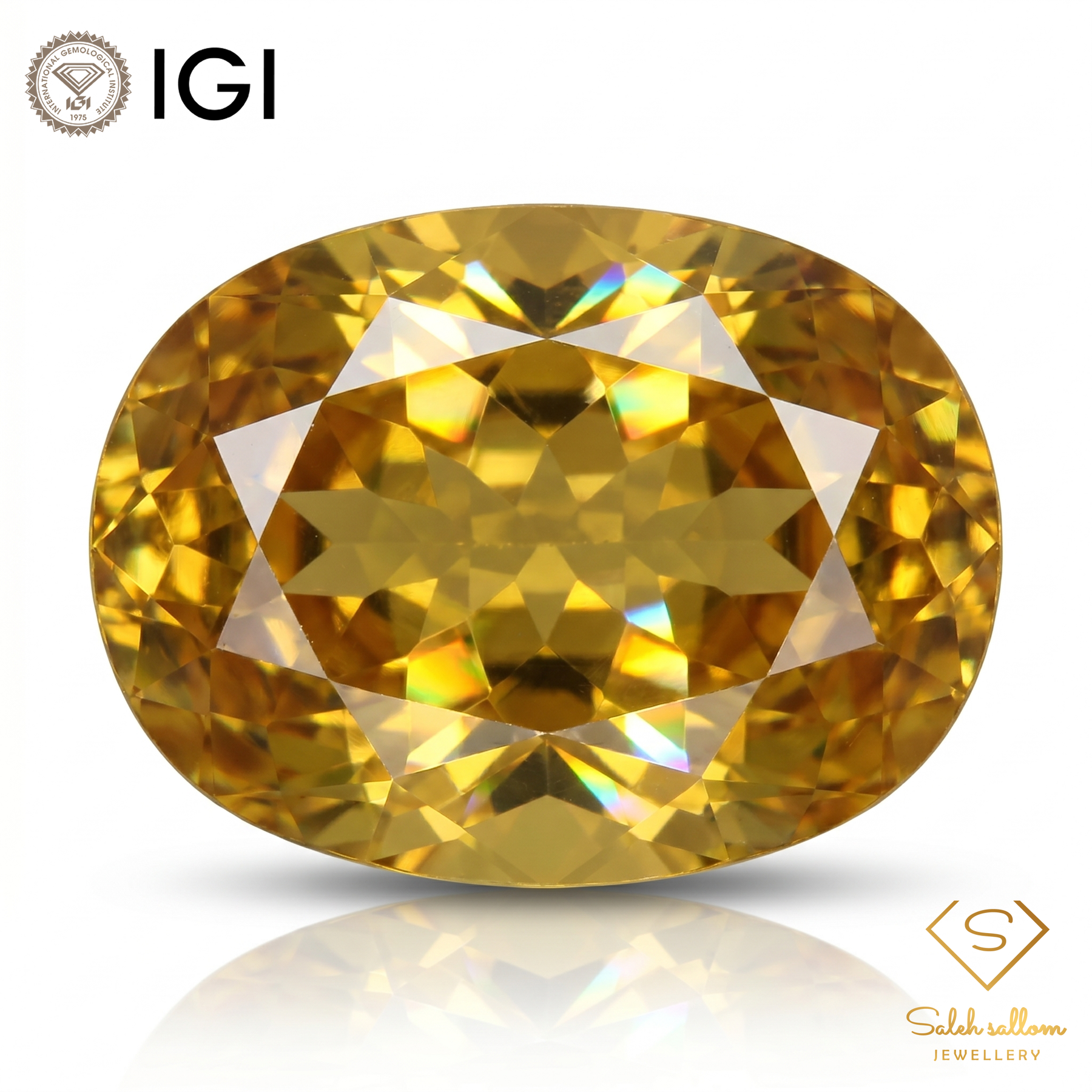 IGI Certified Golden Citrine Gem | 10.05 Carat Oval Cut | Radiant Luxury Statement