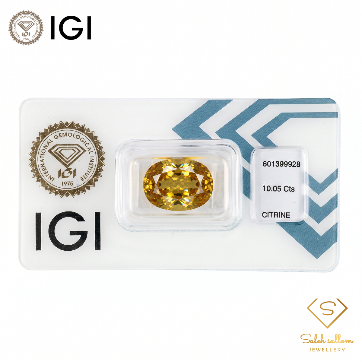 IGI Certified Golden Citrine Gem | 10.05 Carat Oval Cut | Radiant Luxury Statement