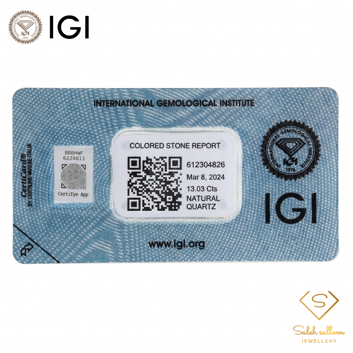 IGI Certified Natural Green Quartz | 13.03 Carat Emerald Cut | Vibrant Green Gemstone