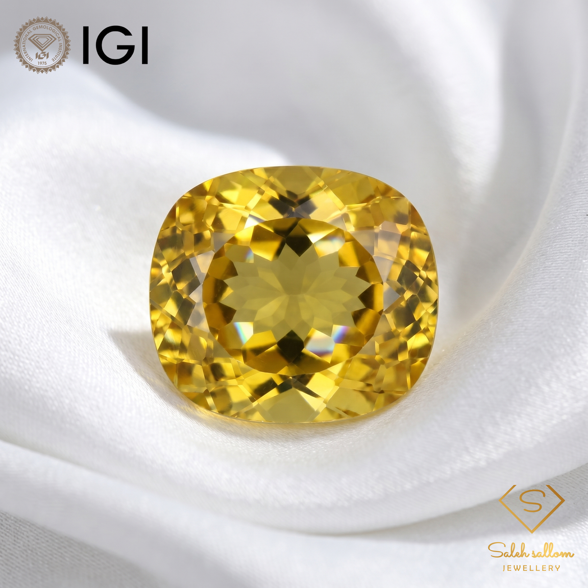 IGI Certified Golden Citrine Gem | 10.05 Carat Oval Cut | Warm Luxury Statement