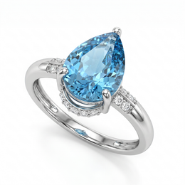 Laboratory-Grown Diamond Ring in 18K White Gold
