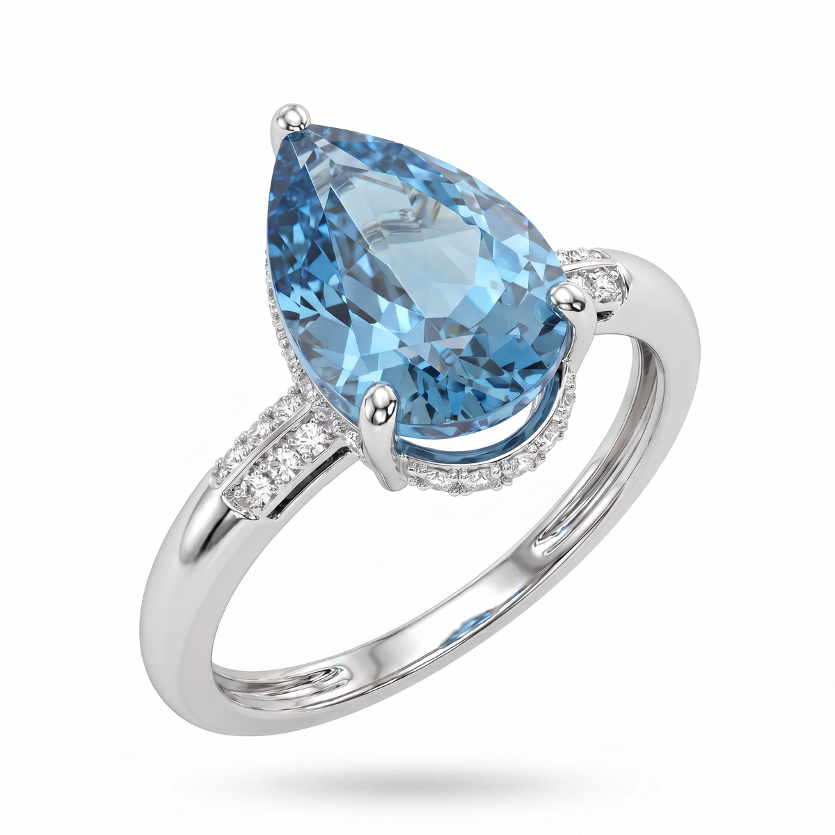 Laboratory-Grown Diamond Ring in 18K White Gold
