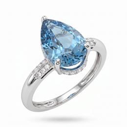 Laboratory-Grown Diamond Ring in 18K White Gold