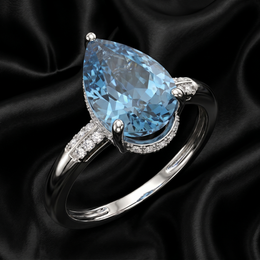 Laboratory-Grown Diamond Ring in 18K White Gold