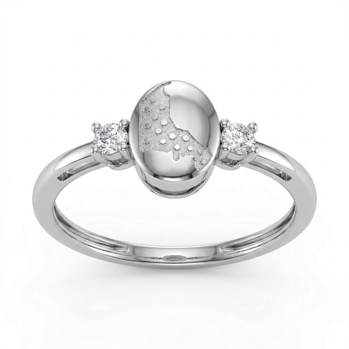 Lab Grown Diamond Semi-Mount Ring | 0.12 CT Lab-Grown Diamonds | 9K White Gold-Saleh Sallom