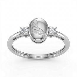 Lab Grown Diamond Semi-Mount Ring | 0.12 CT Lab-Grown Diamonds | 9K White Gold-Saleh Sallom