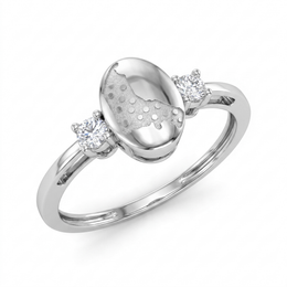 Lab Grown Diamond Semi-Mount Ring | 0.12 CT Lab-Grown Diamonds | 9K White Gold-Saleh Sallom