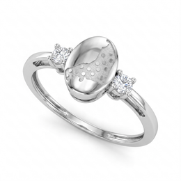 Lab Grown Diamond Semi-Mount Ring | 0.12 CT Lab-Grown Diamonds | 9K White Gold-Saleh Sallom