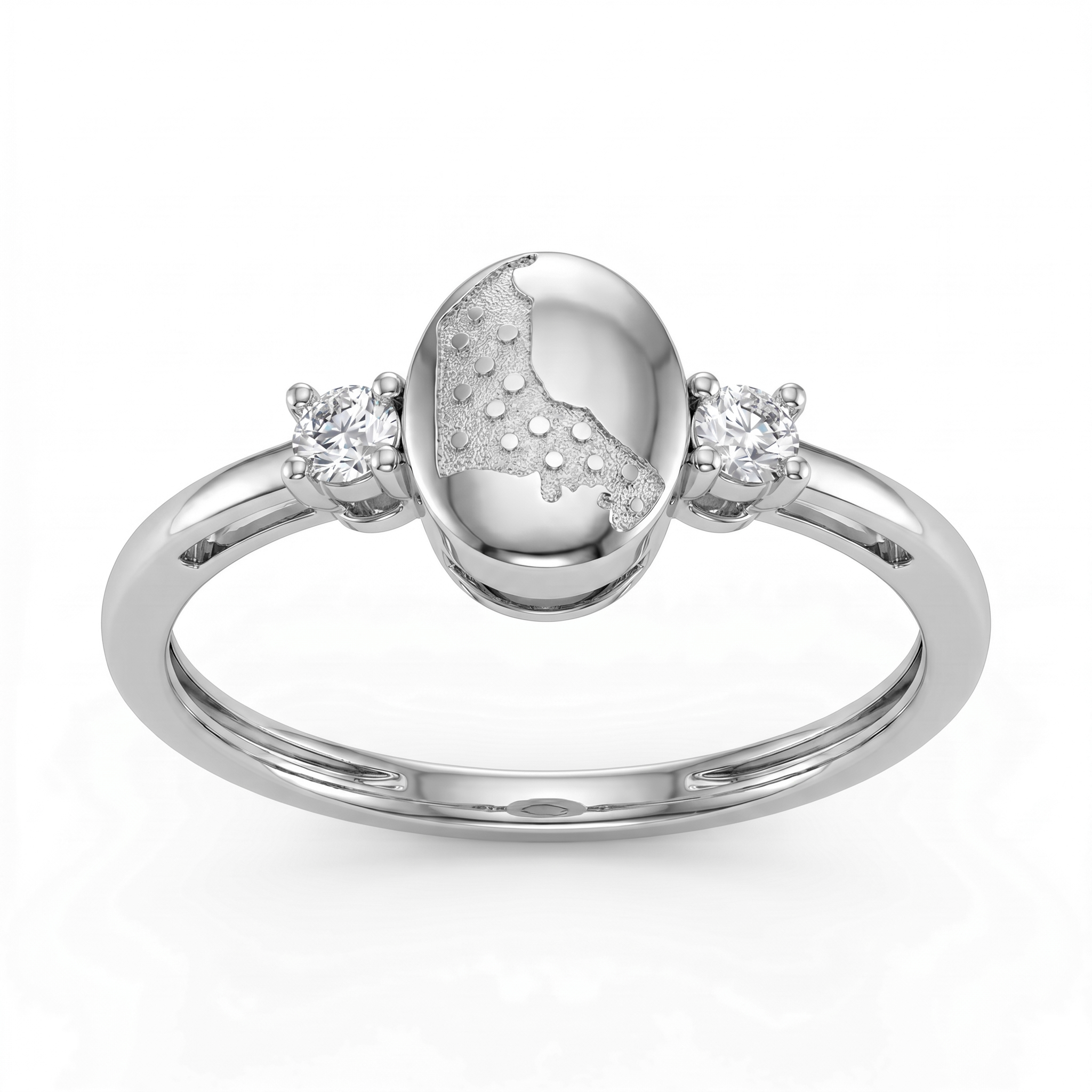 Lab Grown Diamond Semi-Mount Ring | 0.12 CT Lab-Grown Diamonds | 9K White Gold-Saleh Sallom Main image