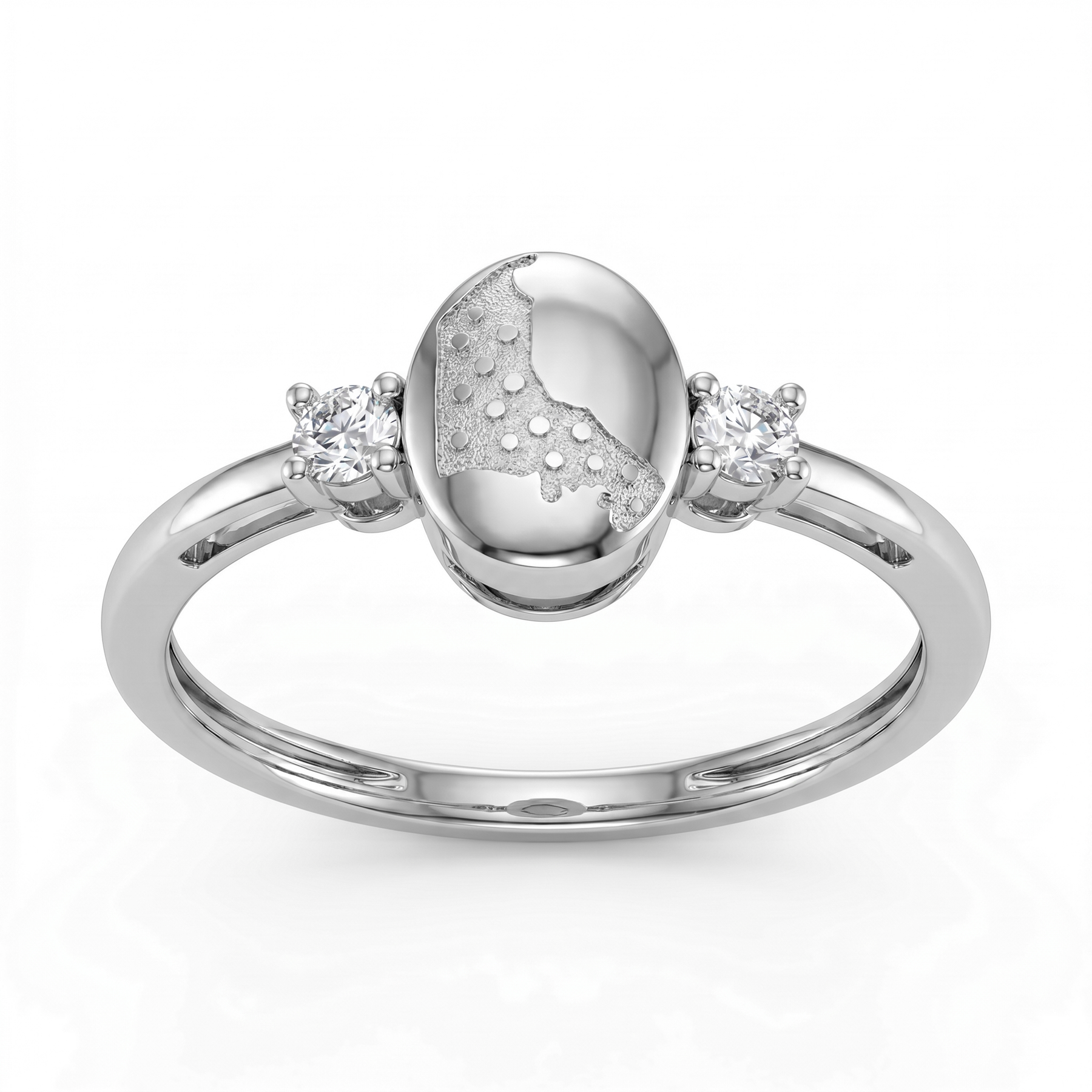 Lab Grown Diamond Semi-Mount Ring | 0.12 CT Lab-Grown Diamonds | 9K White Gold-Saleh Sallom