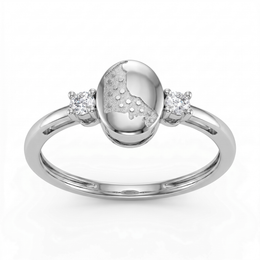 Lab Grown Diamond Semi-Mount Ring | 0.12 CT Lab-Grown Diamonds | 9K White Gold-Saleh Sallom