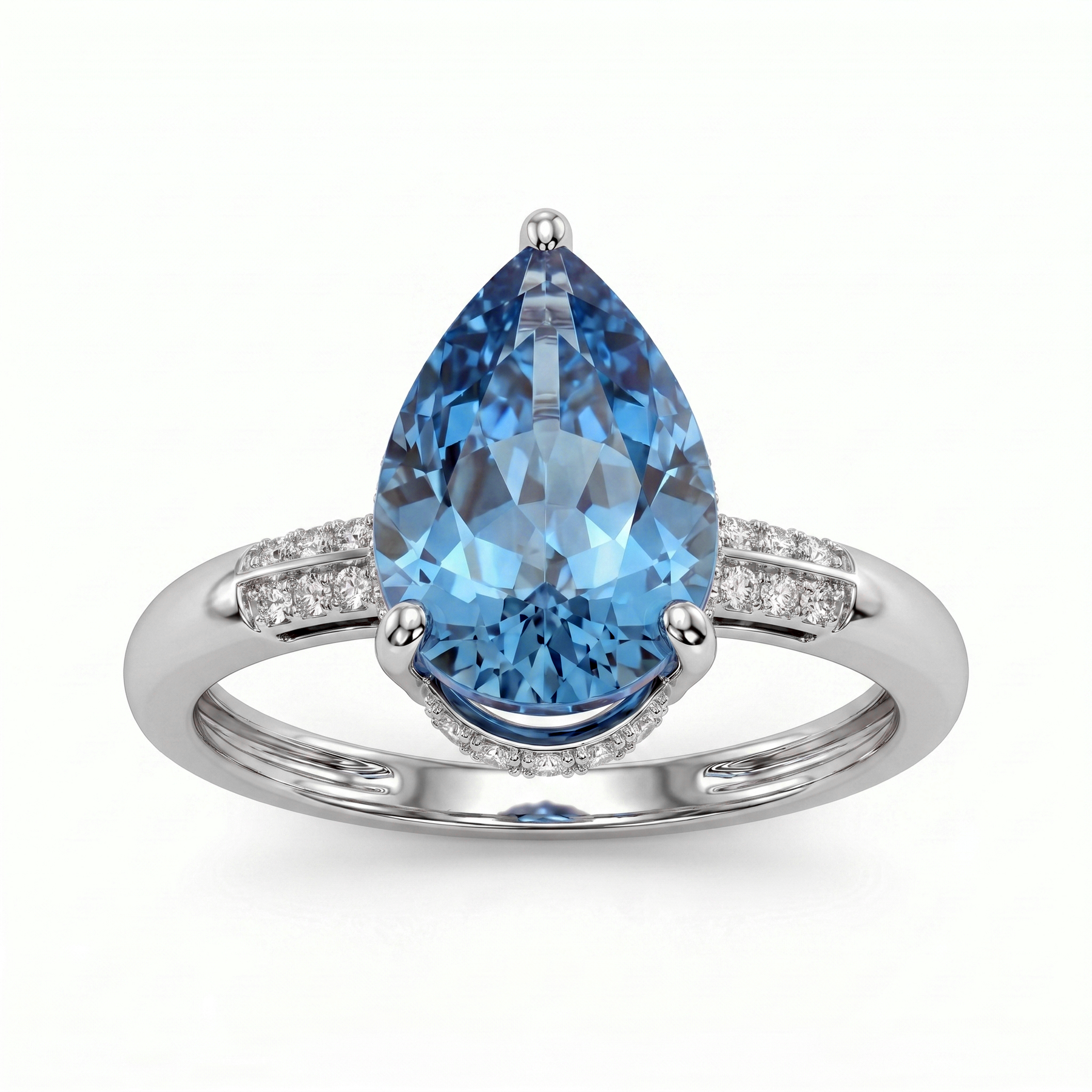 Laboratory-Grown Diamond Ring in 18K White Gold