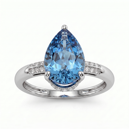 Laboratory-Grown Diamond Ring in 18K White Gold