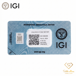 IGI Certified Natural Prehnite | 4.78 Carats Emerald Cut | Yellowish Green Luxury Gemstone-Saleh Sallom