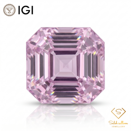 IGI Certified Natural Kunzite | 12.26 Carats Square Emerald Cut | Violetish Pink Luxury Gemstone-Saleh Sallom