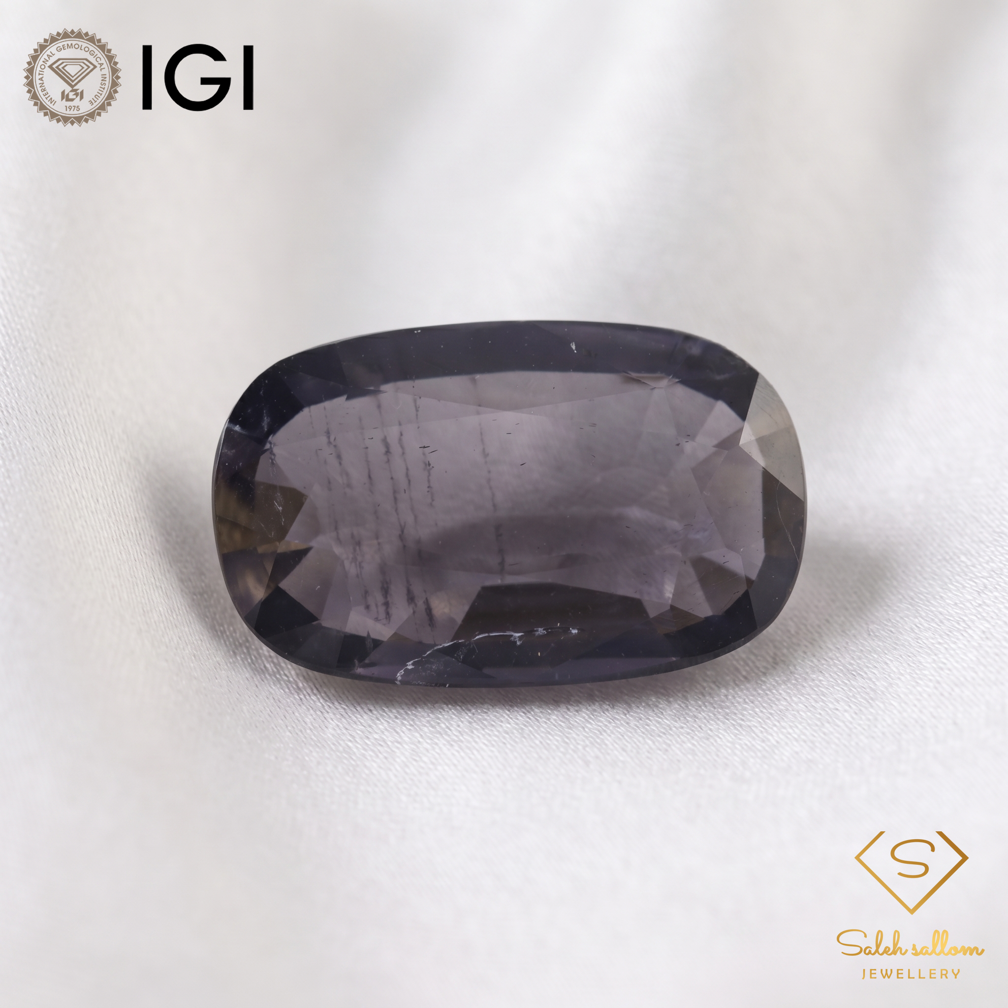 IGI Certified Natural Iolite | 5.91 Carats Cushion Mixed Cut | Bluish Violet Luxury Gemstone Secondary image