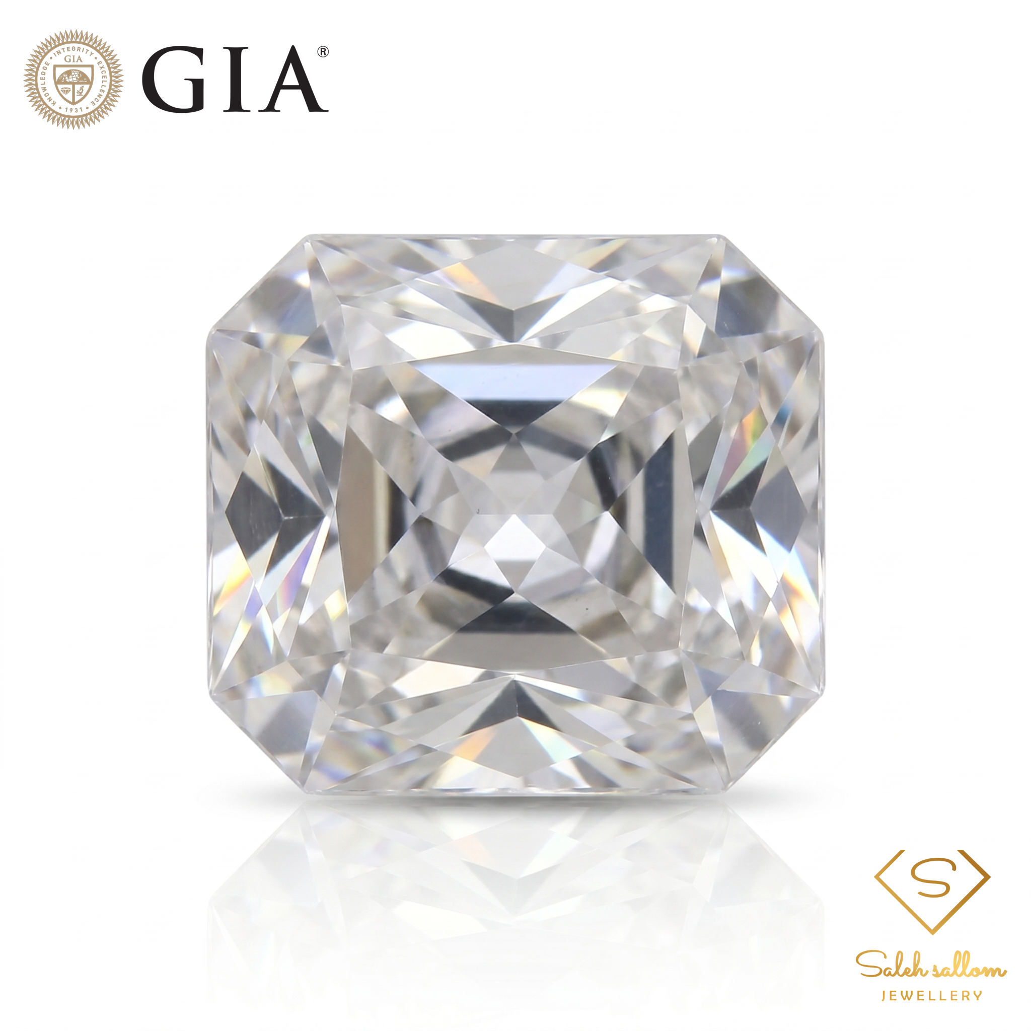 GIA Certified Natural Morganite | 7.50 Carats Octagonal Modified Brilliant Cut | Very Light Pink-Saleh Sallom Main image