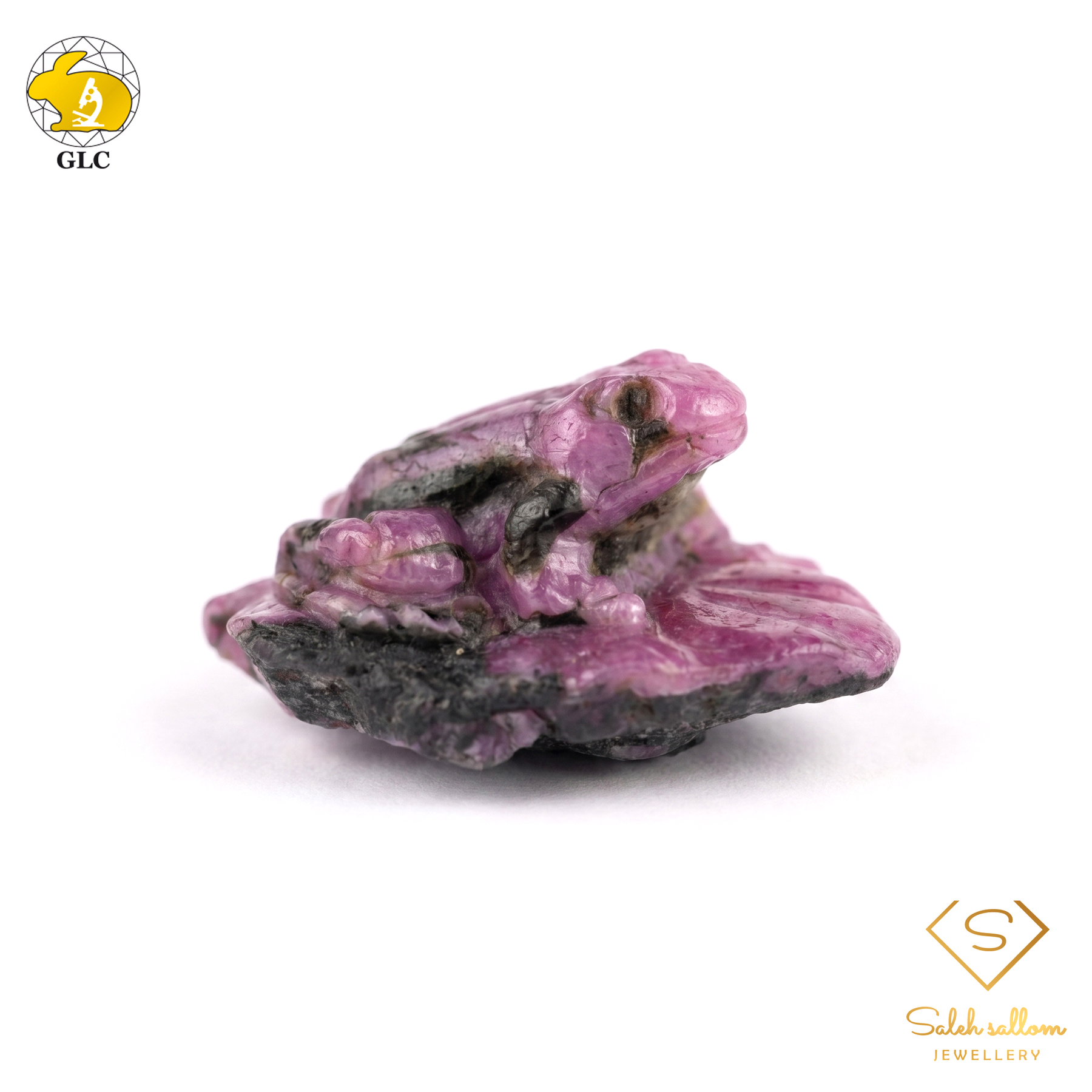 204.37 Ct Natural Unheated Ruby Carving | Certified Purple-Red Ruby Sculpture | Collector Gemstone Artwork