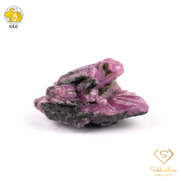 204.37 Ct Natural Unheated Ruby Carving | Certified Purple-Red Ruby Sculpture | Collector Gemstone Artwork