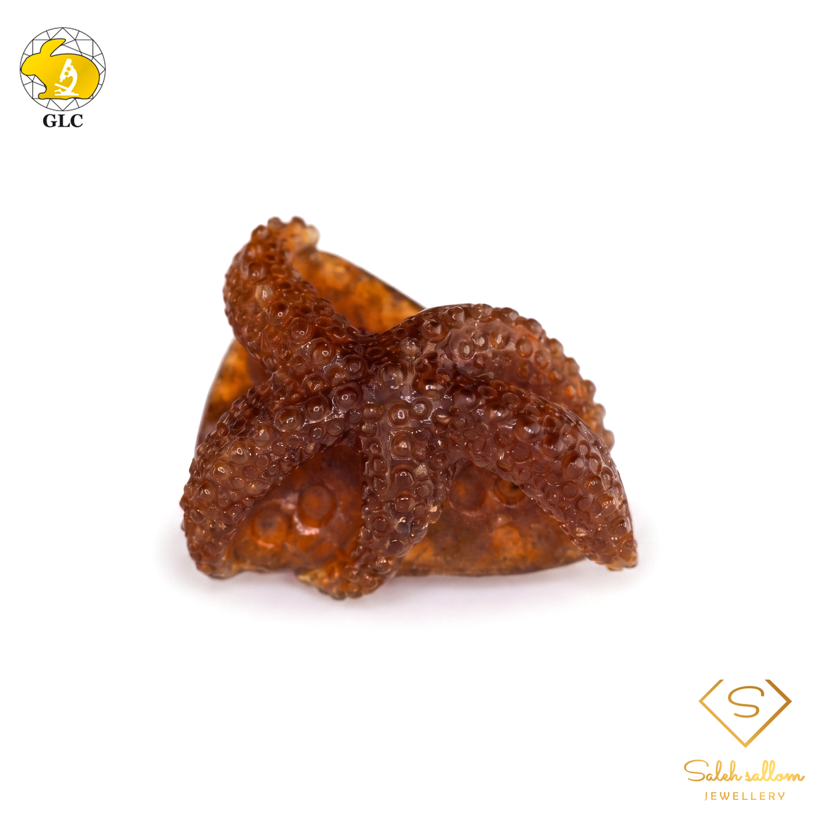 32.97 Ct Natural Hessonite Garnet Carving | Certified Orange Hessonite Garnet Sculpture | Collector Gemstone Artwork
