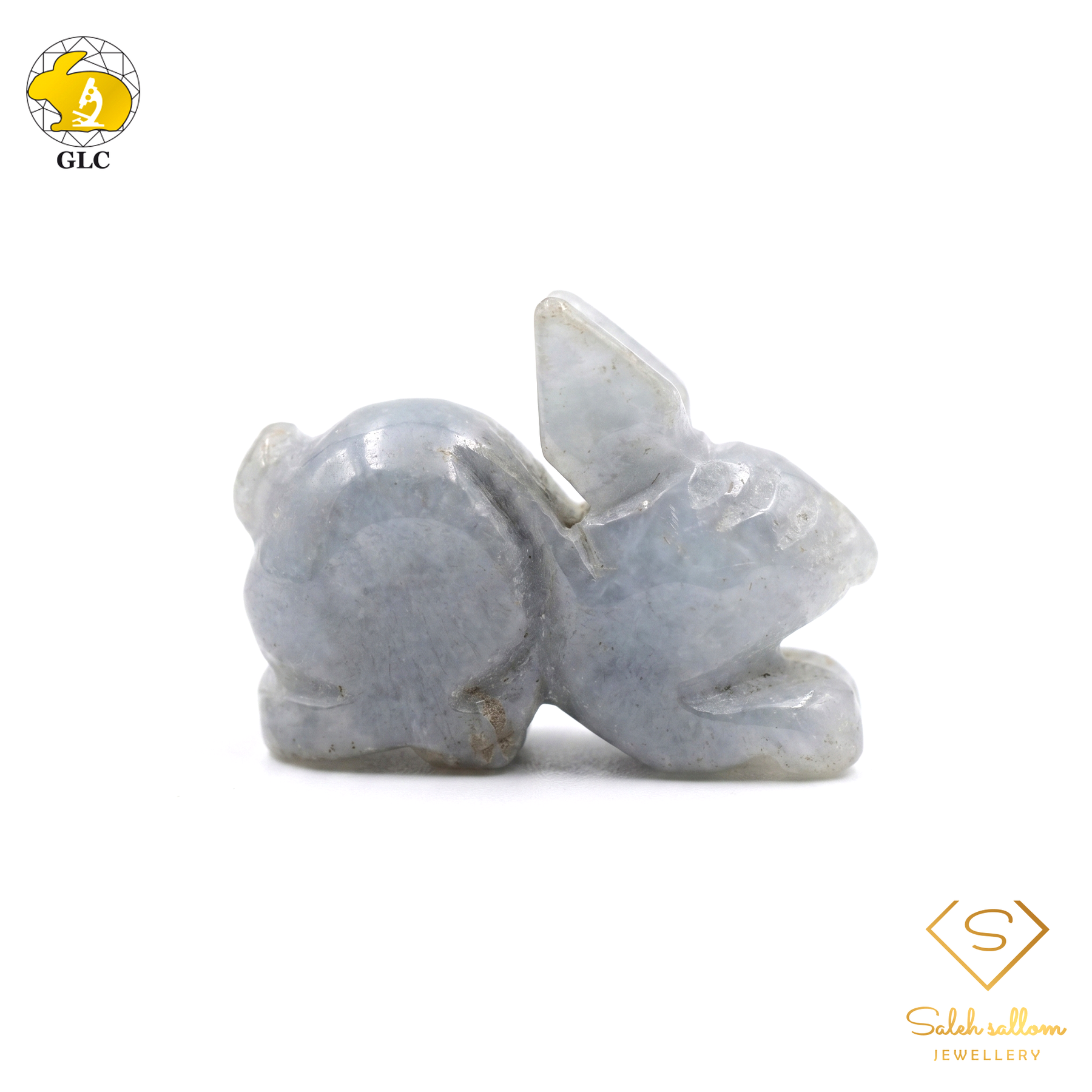 134.02 Ct Natural Light Green Jadeite Rabbit Carving | Certified Jadeite Sculpture | Collector Gemstone Artwork