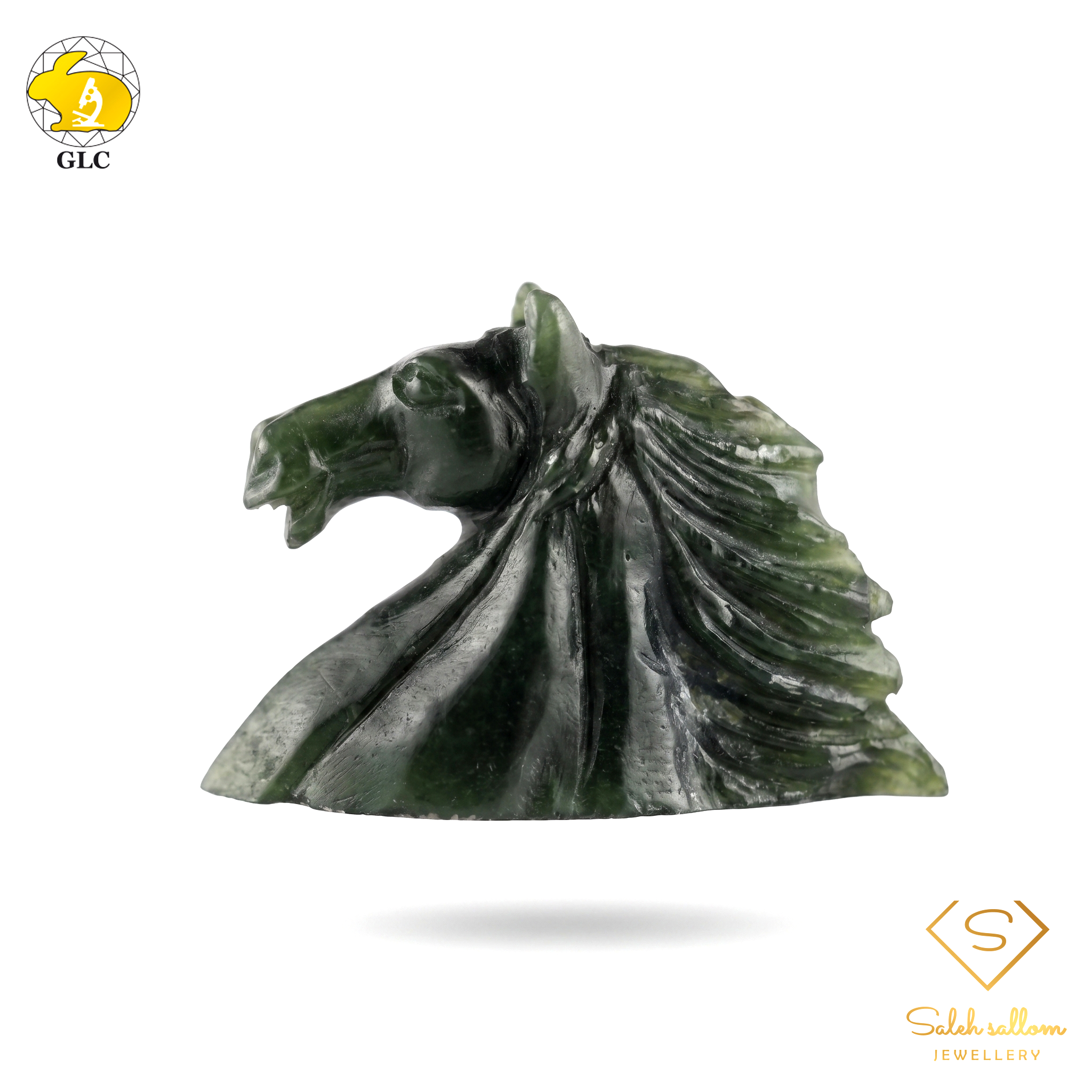 56.10 Ct Natural Green Nephrite Jade Carving | Certified Nephrite Sculpture | Collector Gemstone Artwork Main image