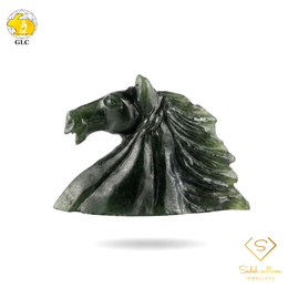 56.10 Ct Natural Green Nephrite Jade Carving | Certified Nephrite Sculpture | Collector Gemstone Artwork