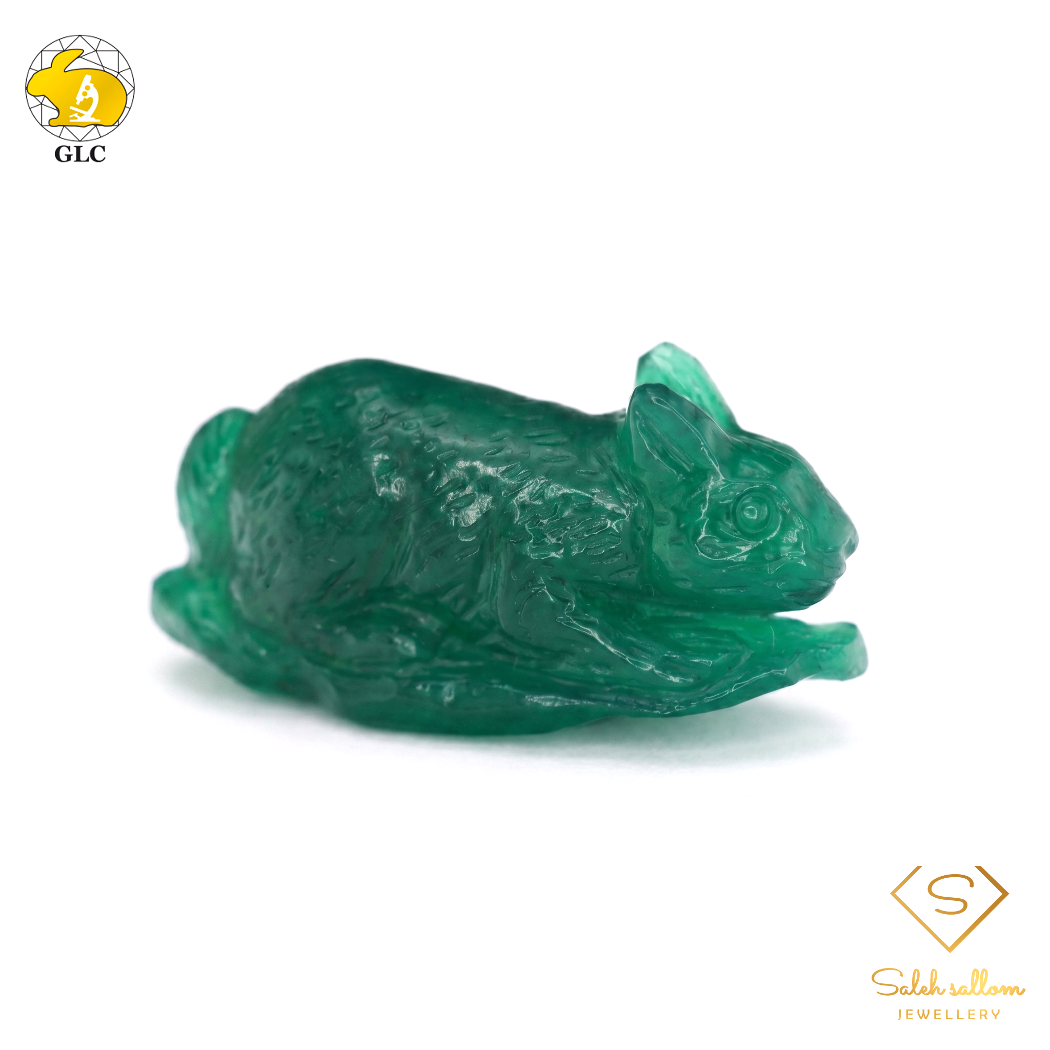 18.60 Ct Natural Green Chalcedony Mouse Carving | Certified Chalcedony Sculpture | Collector Gemstone Artwork Secondary image