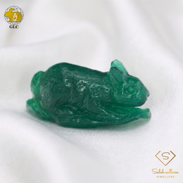 18.60 Ct Natural Green Chalcedony Mouse Carving | Certified Chalcedony Sculpture | Collector Gemstone Artwork