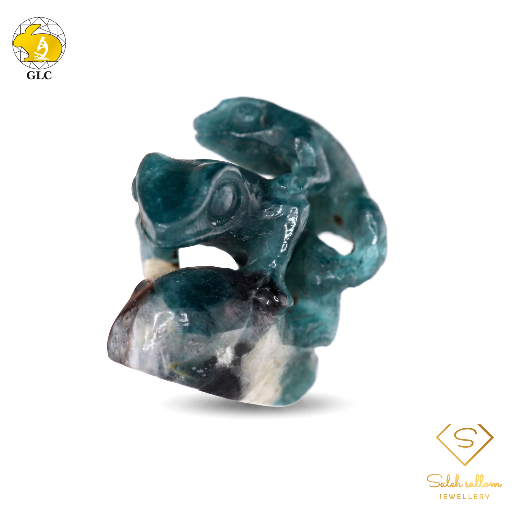 25.03 Ct Natural Grandidierite Frog Carving | Certified Bluish Green Grandidierite Sculpture | Rare Collector Gemstone