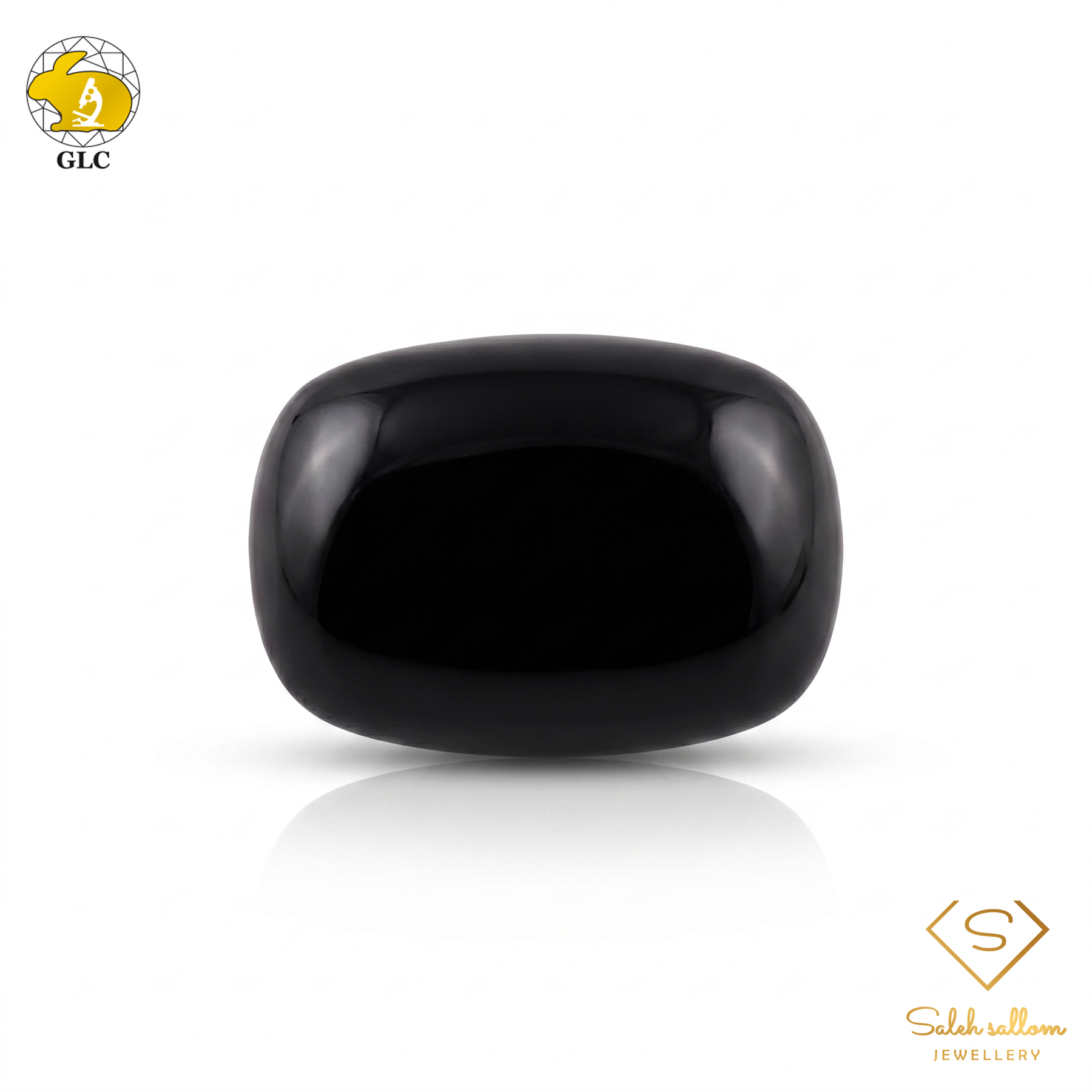 Natural Black Spinel | 17.07 Carats Cushion Cabochon | Statement Luxury Gemstone-Saleh Sallom