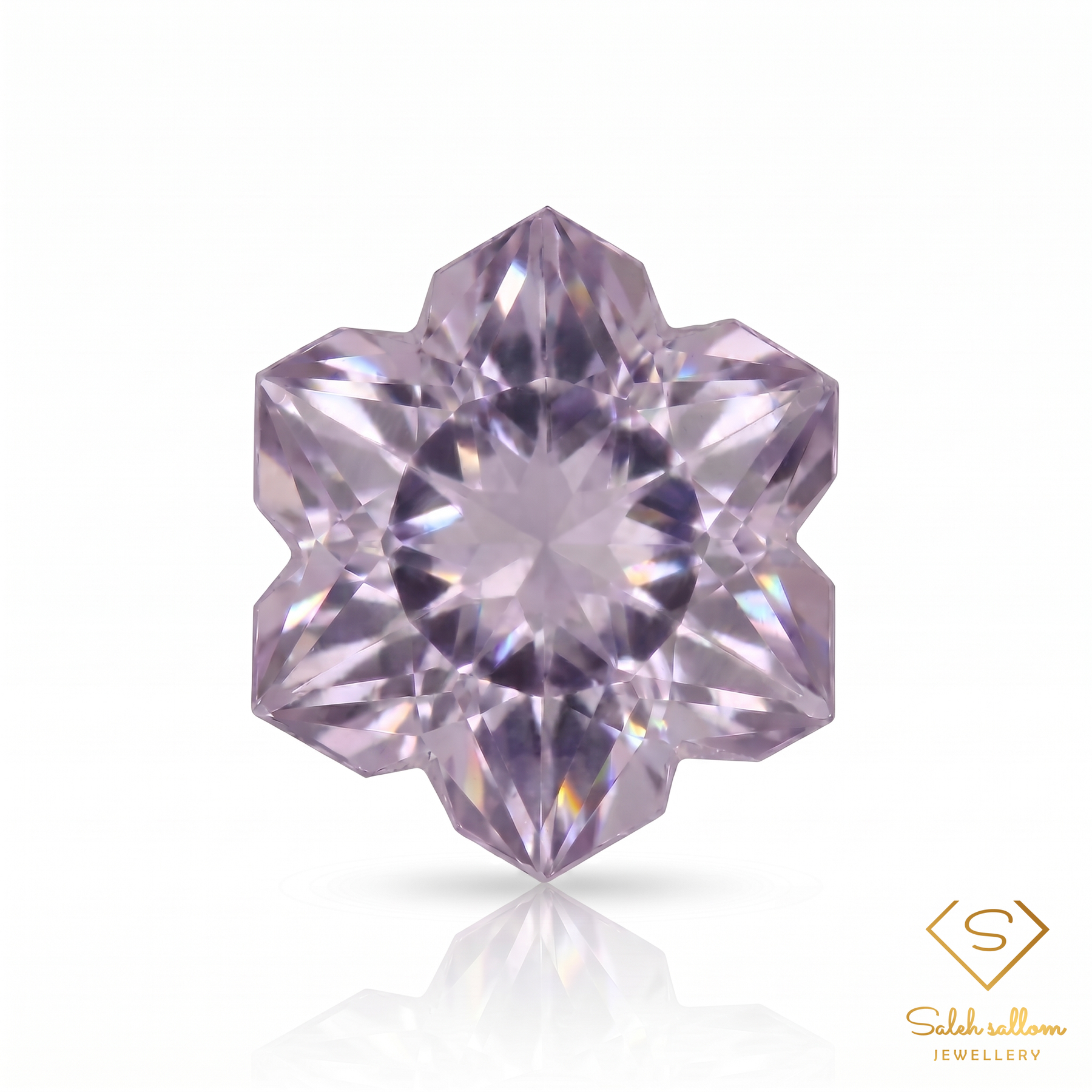 2.15 Ct Natural Lavender Amethyst Snowflake Cut | Unheated Brazilian Amethyst | Precision Fantasy Cut Collector Gemstone