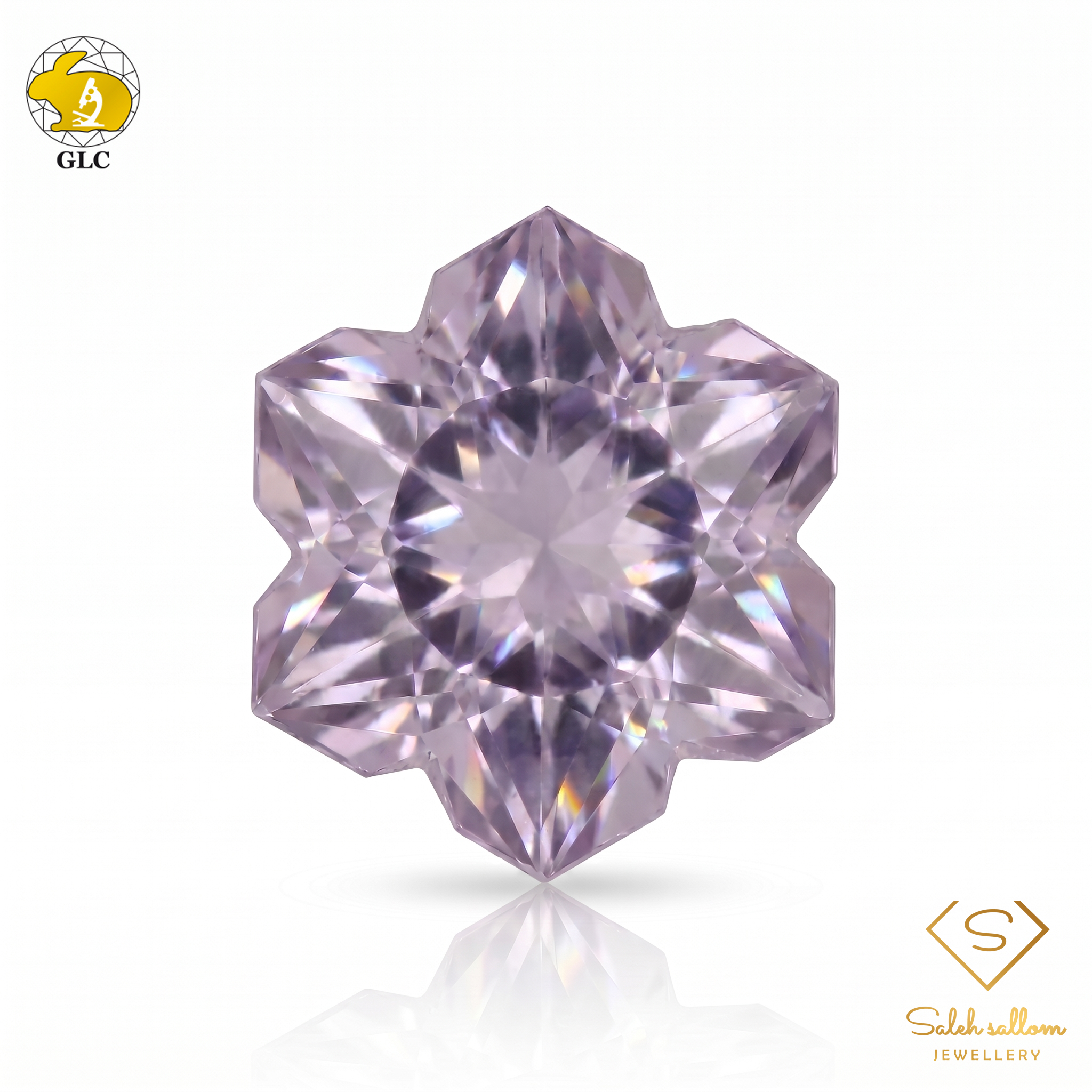 2.38 Ct Natural Lavender Amethyst Snowflake Cut | Unheated Brazilian Amethyst | VS Clarity Fantasy Cut Gemstone Main image
