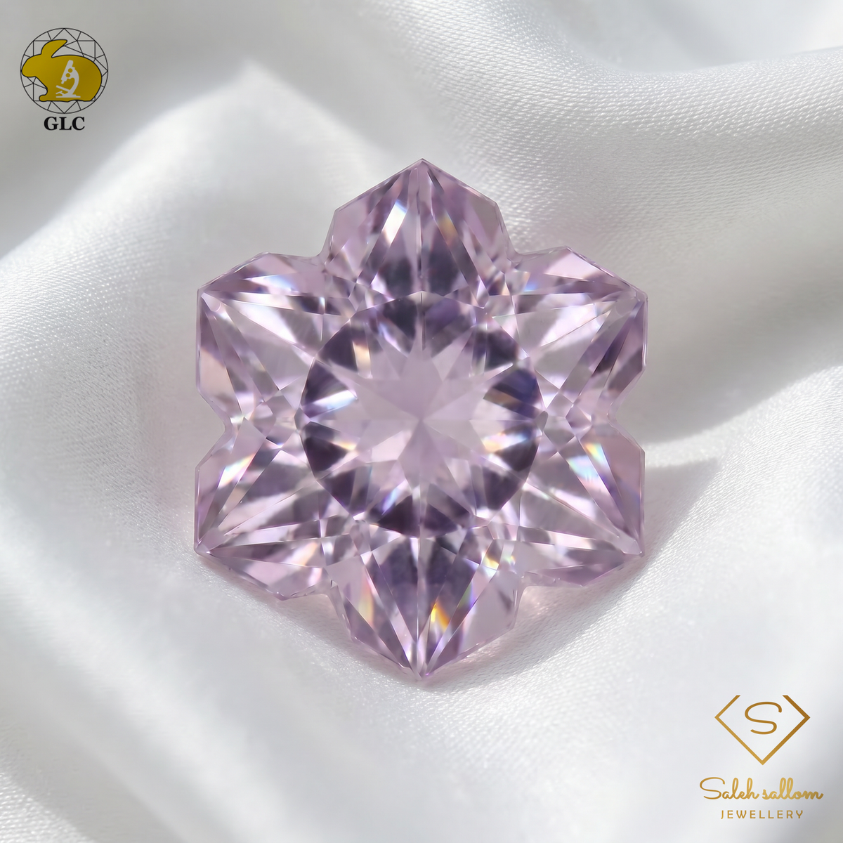 2.38 Ct Natural Lavender Amethyst Snowflake Cut | Unheated Brazilian Amethyst | VS Clarity Fantasy Cut Gemstone