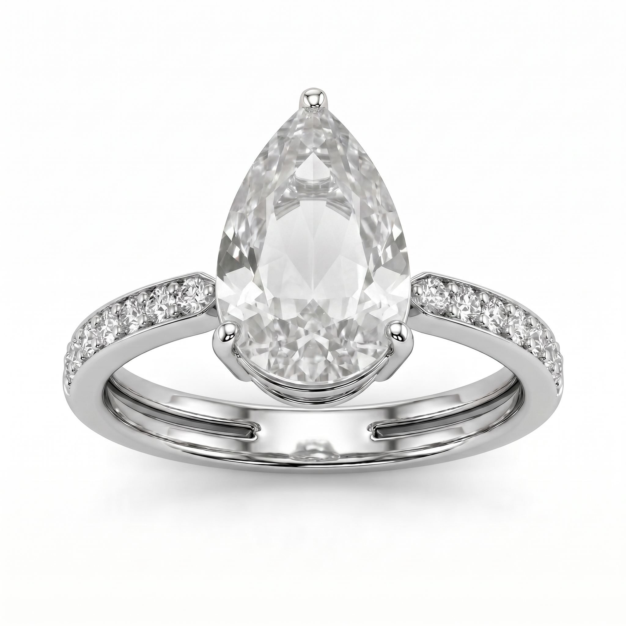 Laboratory-Grown Diamond Ring in 18K White Gold