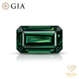 GIA Certified Natural Bluish Green Sapphire | 8.16 Carats Octagonal Step Cut | Heated-Saleh Sallom