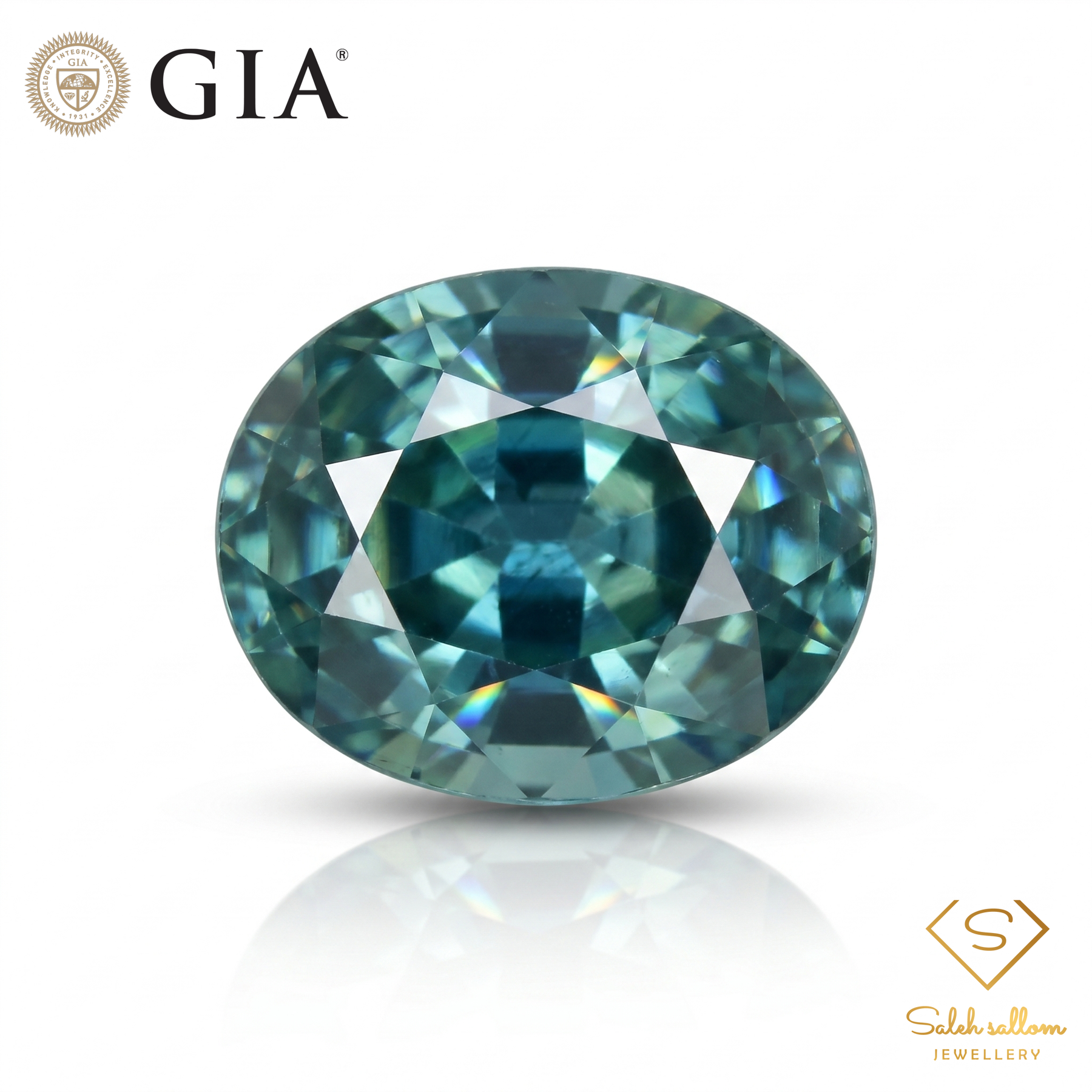 GIA Certified Natural Blue Sapphire | 1.26 Carats Oval Mixed Cut | Heated-Saleh Sallom