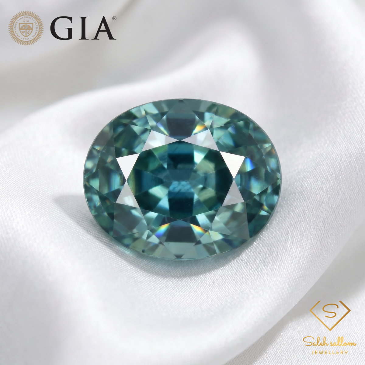 GIA Certified Natural Blue Sapphire | 1.26 Carats Oval Mixed Cut | Heated-Saleh Sallom