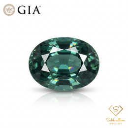 GIA Certified Natural Greenish Blue Sapphire | 1.06 Carat Oval Mixed Cut | Luxury Gemstone-Saleh Sallom