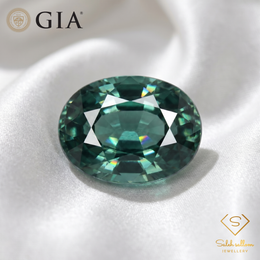 GIA Certified Natural Greenish Blue Sapphire | 1.06 Carat Oval Mixed Cut | Luxury Gemstone-Saleh Sallom