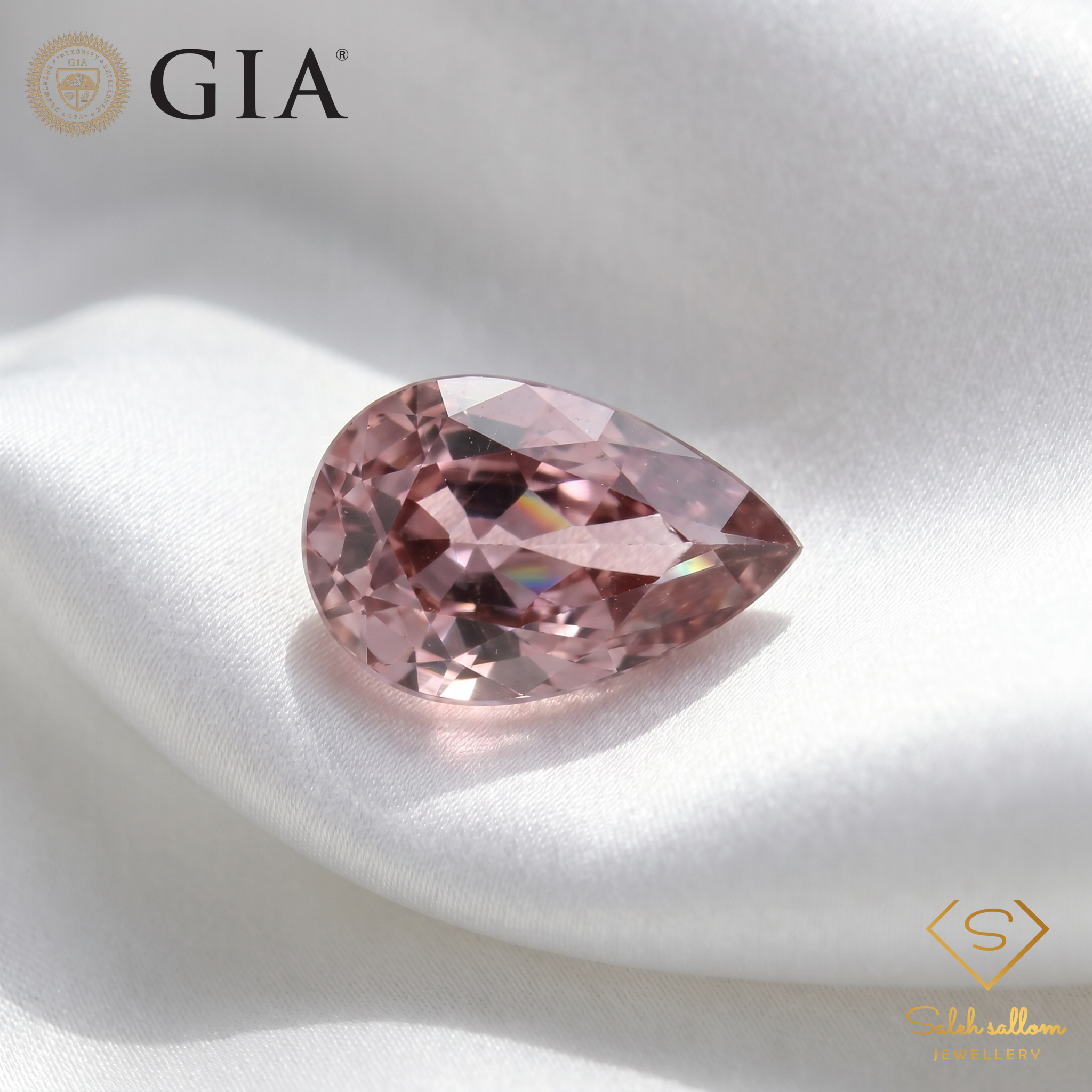 GIA Certified Natural Pink Sapphire | 0.78 Carat Pear Mixed Cut | Luxury Gemstone Secondary image