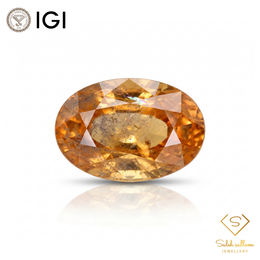 IGI Certified Natural Orange Sapphire | 7.27 Carat Oval Mixed Cut | Luxury Gemstone-Saleh Sallom