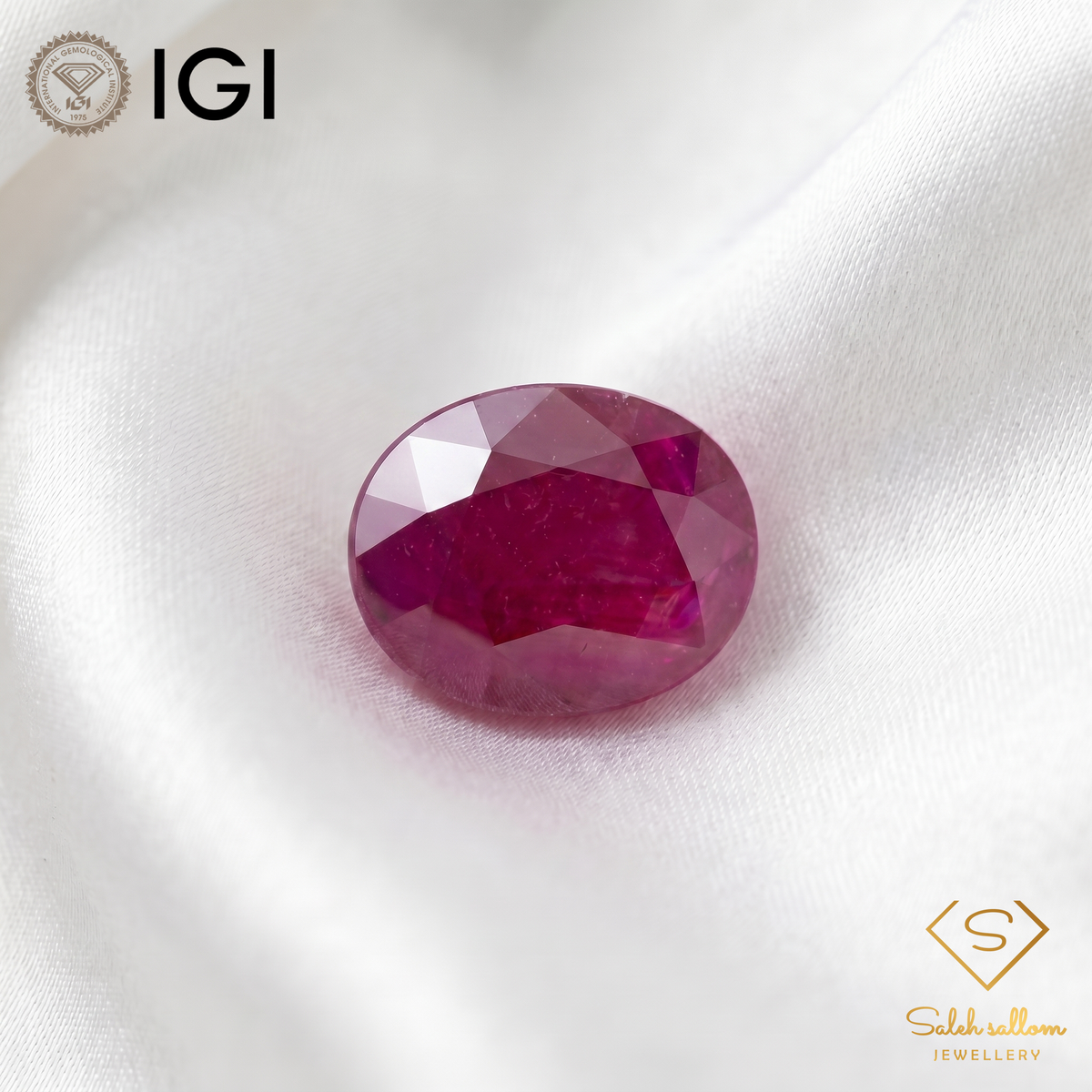 IGI Certified Natural Pink Sapphire | 2.61 Carat Oval Mixed Cut | Luxury Gemstone-Saleh Sallom