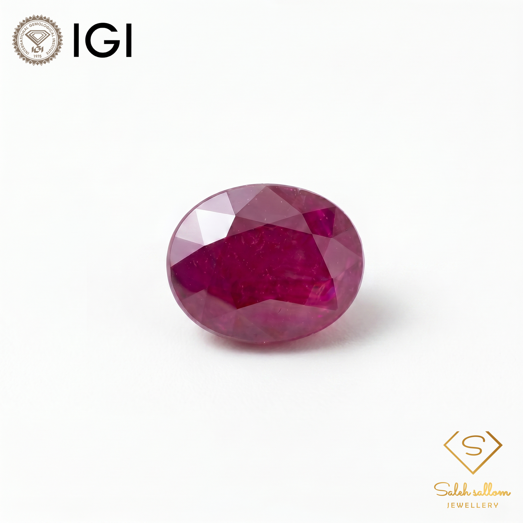IGI Certified Natural Pink Sapphire | 2.61 Carat Oval Mixed Cut | Luxury Gemstone-Saleh Sallom