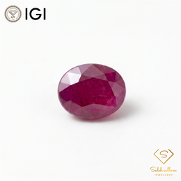 IGI Certified Natural Pink Sapphire | 2.61 Carat Oval Mixed Cut | Luxury Gemstone-Saleh Sallom